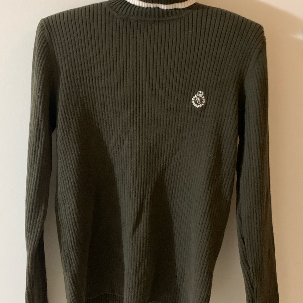 Ralph Lauren Olive Green Ribbed Top